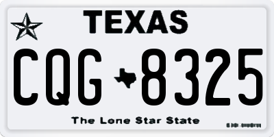 TX license plate CQG8325