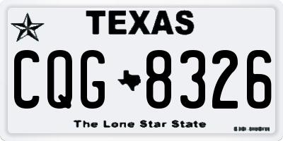 TX license plate CQG8326