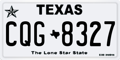 TX license plate CQG8327