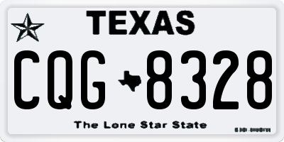 TX license plate CQG8328