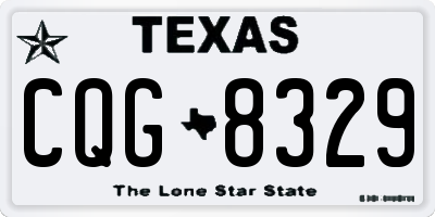 TX license plate CQG8329