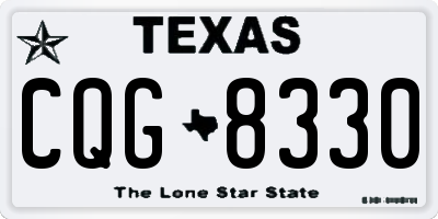 TX license plate CQG8330