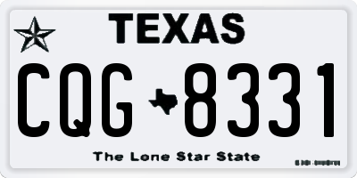 TX license plate CQG8331