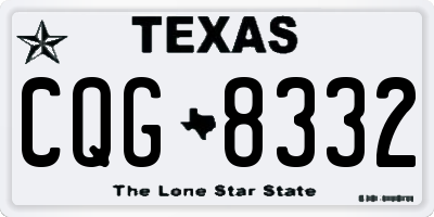 TX license plate CQG8332