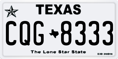 TX license plate CQG8333