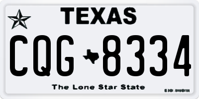 TX license plate CQG8334