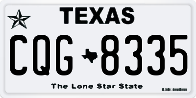 TX license plate CQG8335