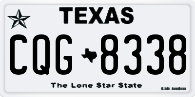 TX license plate CQG8338