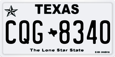 TX license plate CQG8340