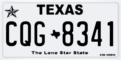 TX license plate CQG8341
