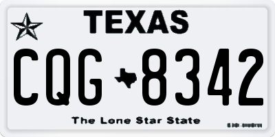 TX license plate CQG8342