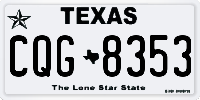 TX license plate CQG8353