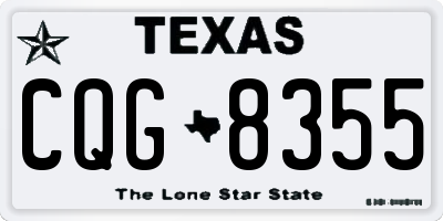 TX license plate CQG8355