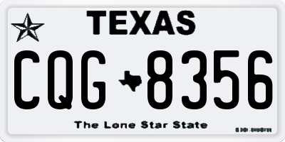 TX license plate CQG8356
