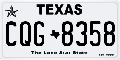 TX license plate CQG8358
