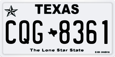 TX license plate CQG8361