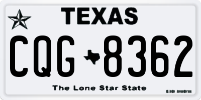 TX license plate CQG8362