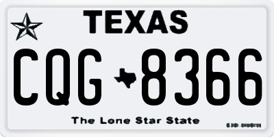 TX license plate CQG8366
