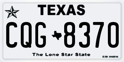 TX license plate CQG8370