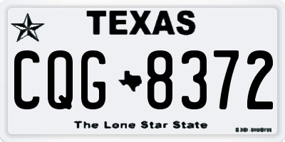 TX license plate CQG8372
