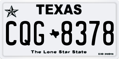 TX license plate CQG8378