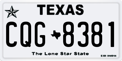 TX license plate CQG8381