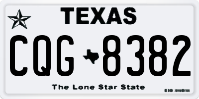 TX license plate CQG8382