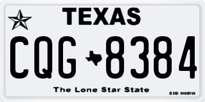 TX license plate CQG8384