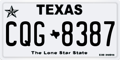 TX license plate CQG8387