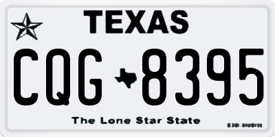 TX license plate CQG8395
