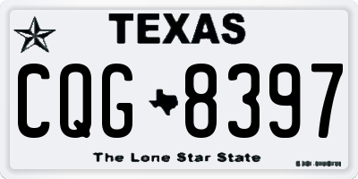 TX license plate CQG8397