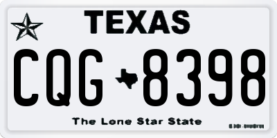 TX license plate CQG8398