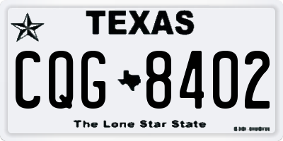 TX license plate CQG8402