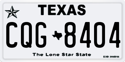 TX license plate CQG8404