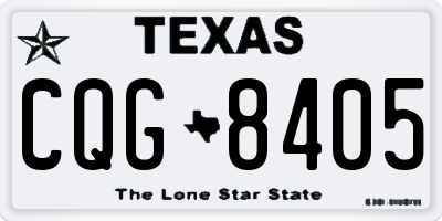 TX license plate CQG8405