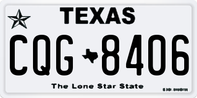 TX license plate CQG8406
