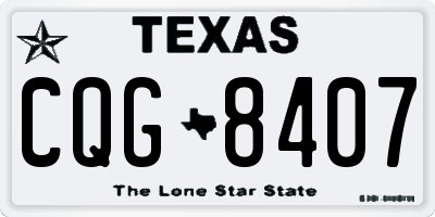 TX license plate CQG8407