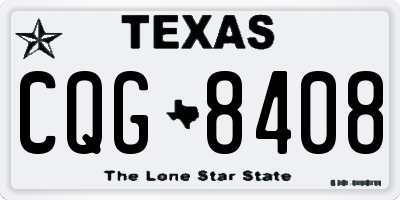 TX license plate CQG8408
