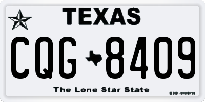 TX license plate CQG8409