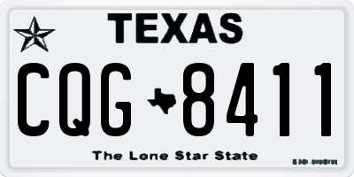 TX license plate CQG8411