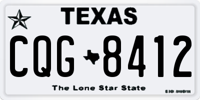 TX license plate CQG8412