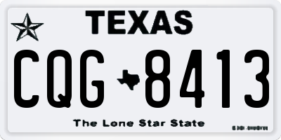 TX license plate CQG8413