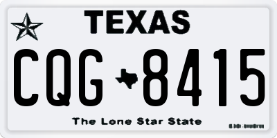 TX license plate CQG8415