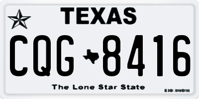 TX license plate CQG8416