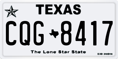 TX license plate CQG8417
