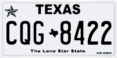 TX license plate CQG8422