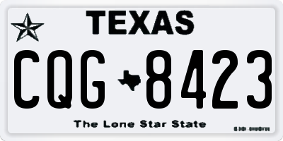 TX license plate CQG8423
