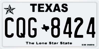 TX license plate CQG8424