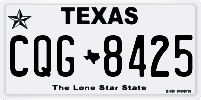 TX license plate CQG8425