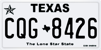 TX license plate CQG8426